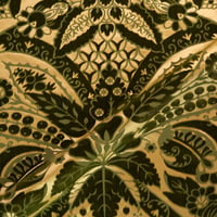 Vignette de Velours ciselé Chiswick Fond jaune poil vert (Roll)
