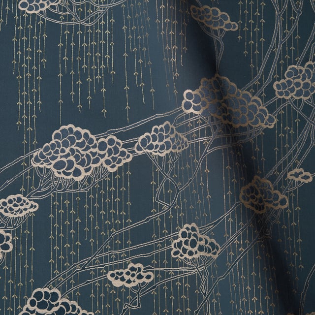 Brocart Pluie d'Or Bleu (Roll)