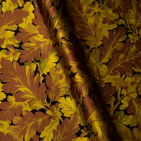 Vignette de Lampas Feuilles de Chênes  Noir (Roll 2)