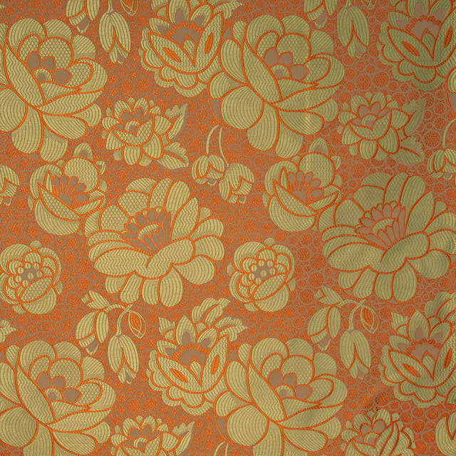 Waterlilies Mandarine & Vert (Carré)