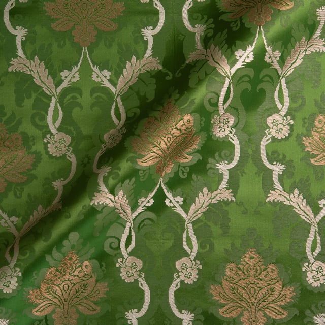 Brocart Renaissance Vert & crème (Roll 2)