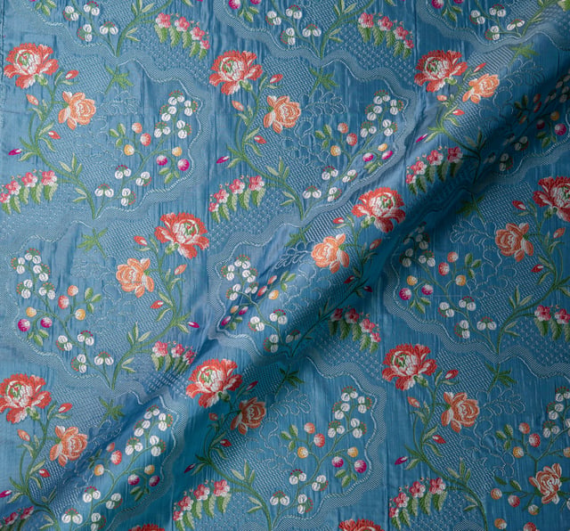 Lampas Barbentane Bleu (Roll 2)