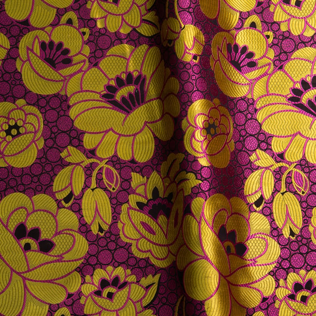 Waterlilies Fushia & Jaune (Roll)
