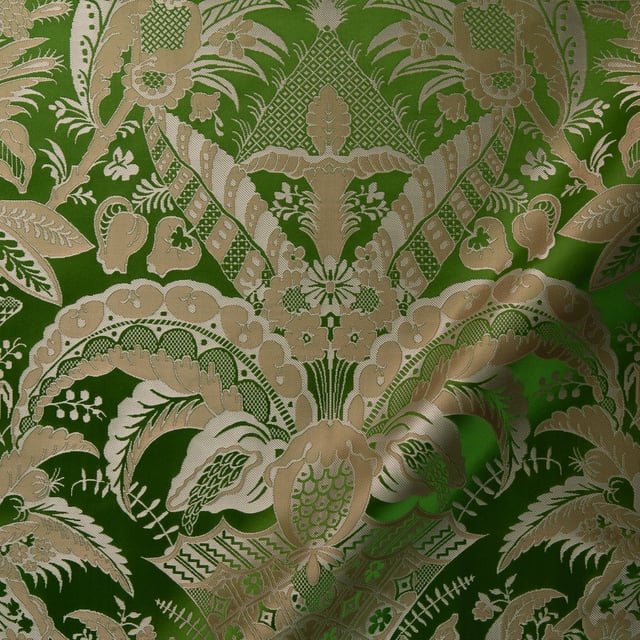 Lampas Décor à dentelle Vert vif (Roll 2)