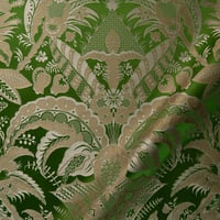 Vignette de Lampas Décor à dentelle Vert vif (Roll 2)