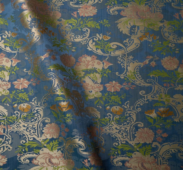 Lampas Baroque Bleu (Roll)