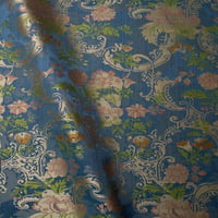Vignette de Lampas Baroque Bleu (Roll)