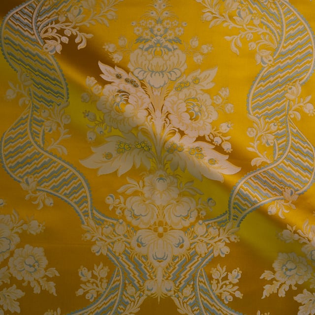 Lampas 3 lats Jansen Jaune creme & bleu (Roll)