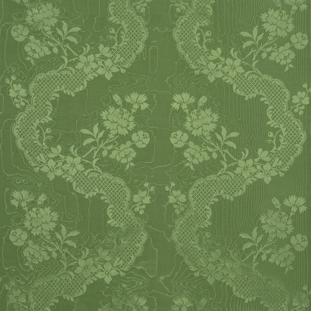 Damas Moiré Adélaïde Vert Comtesse (Carré)