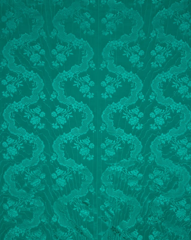 Damas Moiré Adélaïde Vert Duchesse (Pente)