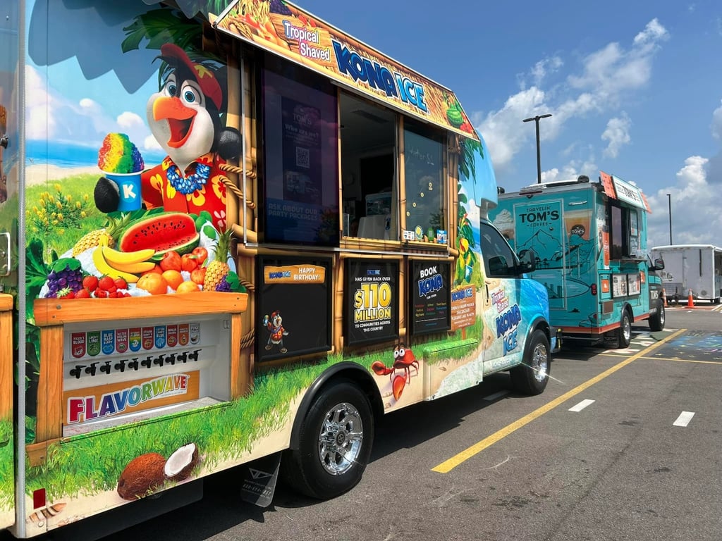 Kona Ice truck serving refreshing treats
