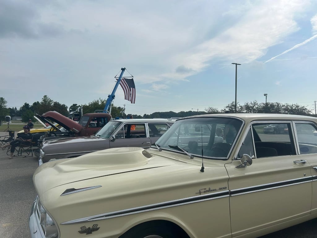 Classic cars on display at the car show