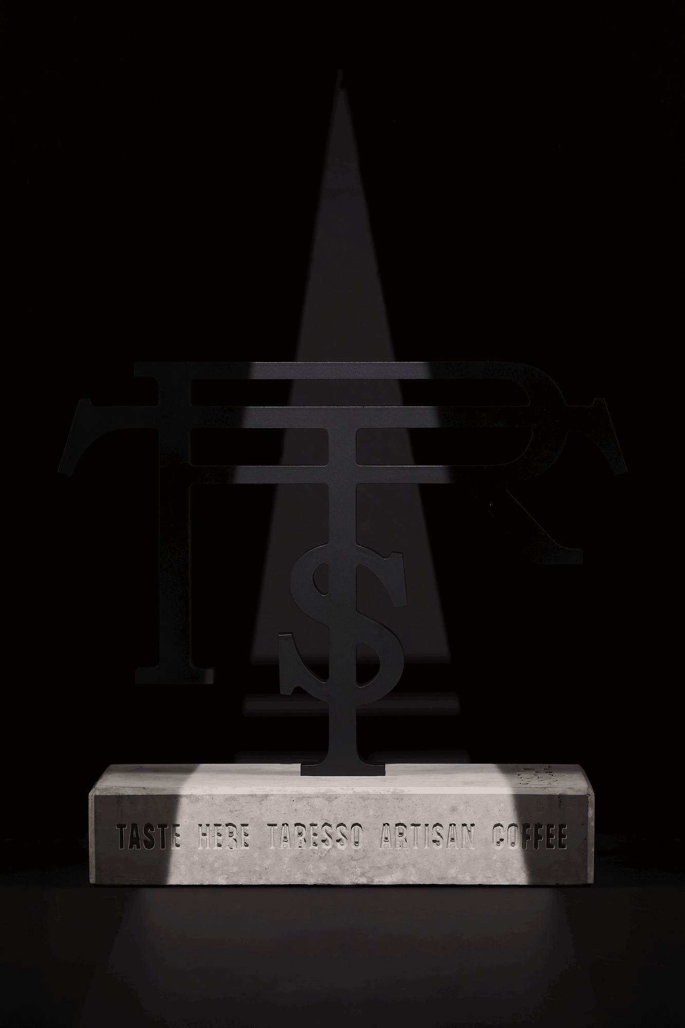 gif taresso coffee tabletop installation branding