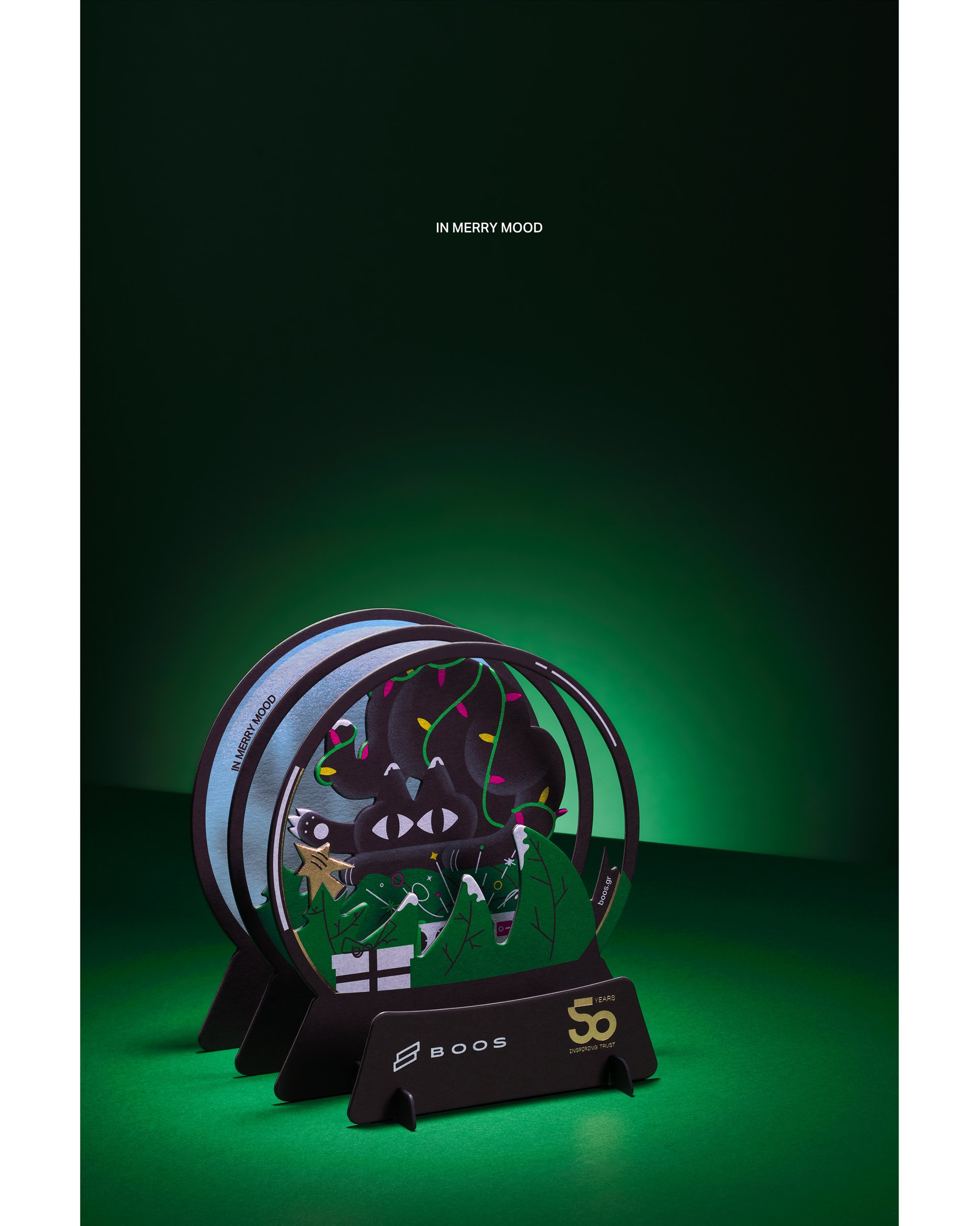 BOOS X-MAS CARD IN MERRY MOOD