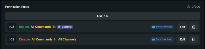 Perms example to restrict dank to a few channels.