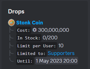 Example of drop info