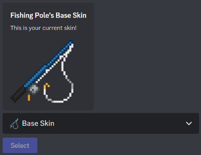 Fishing pole selection embed