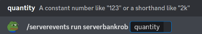 Server bankrob command