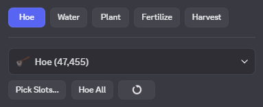 Farm equipment menu.