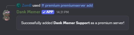 Adding a server as premium