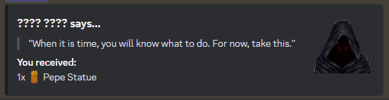 NPC offering a gift.