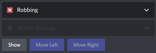 Grayed out dropdown on menu.