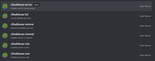 Disable use in the command picker