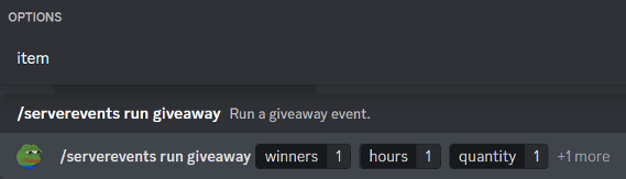 Server giveaway command