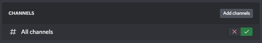 All Channels enabled