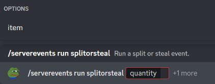 Split or steal command