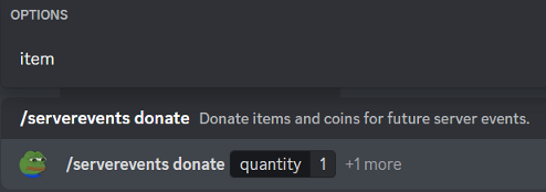 Donate command