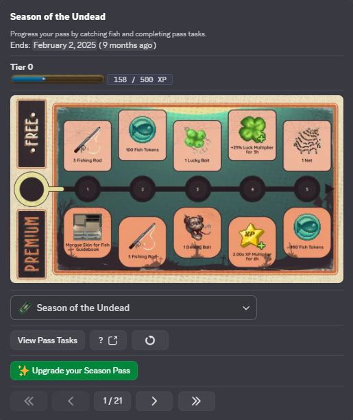 Fish season, the Season of the Undead.