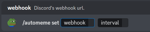 Automeme set command