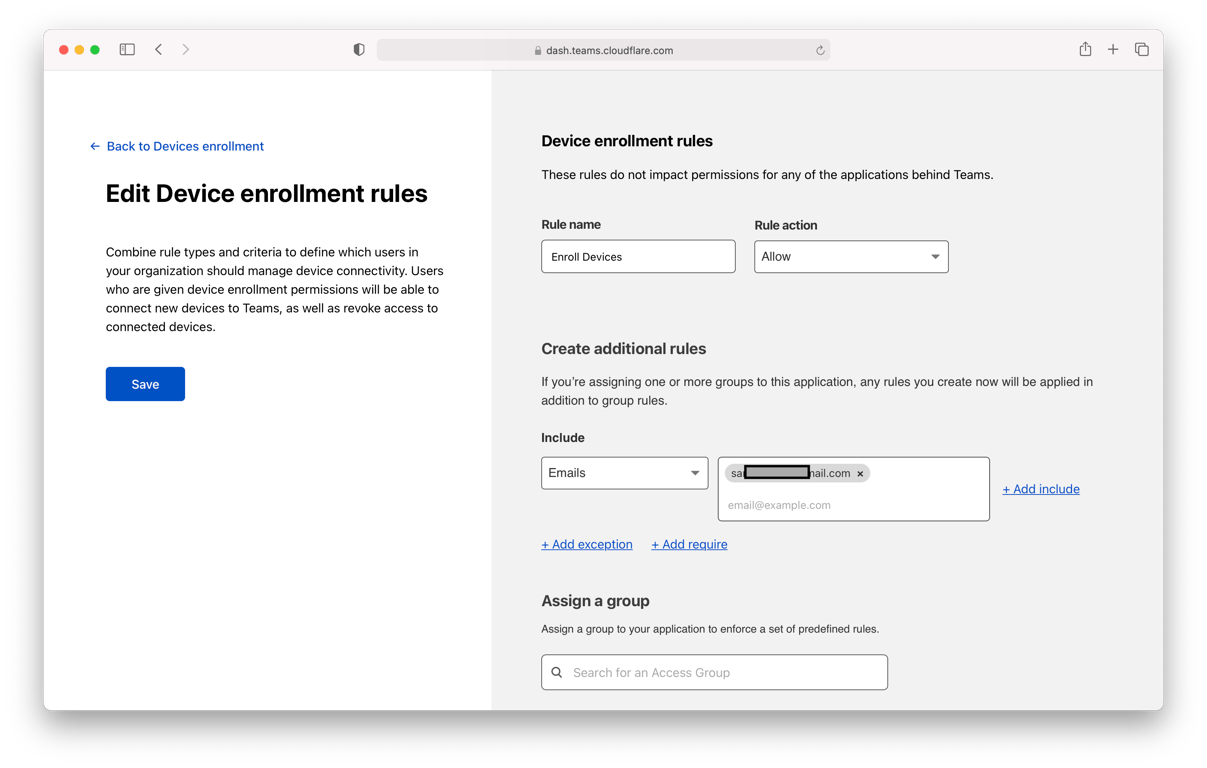 device settings