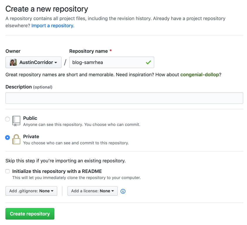 Create Repo