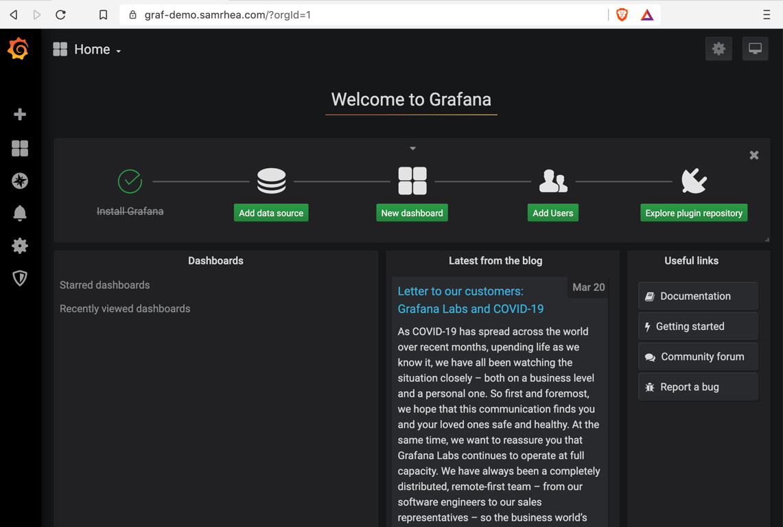 Grafana Internet