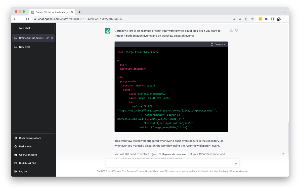 Third ChatGPT Question