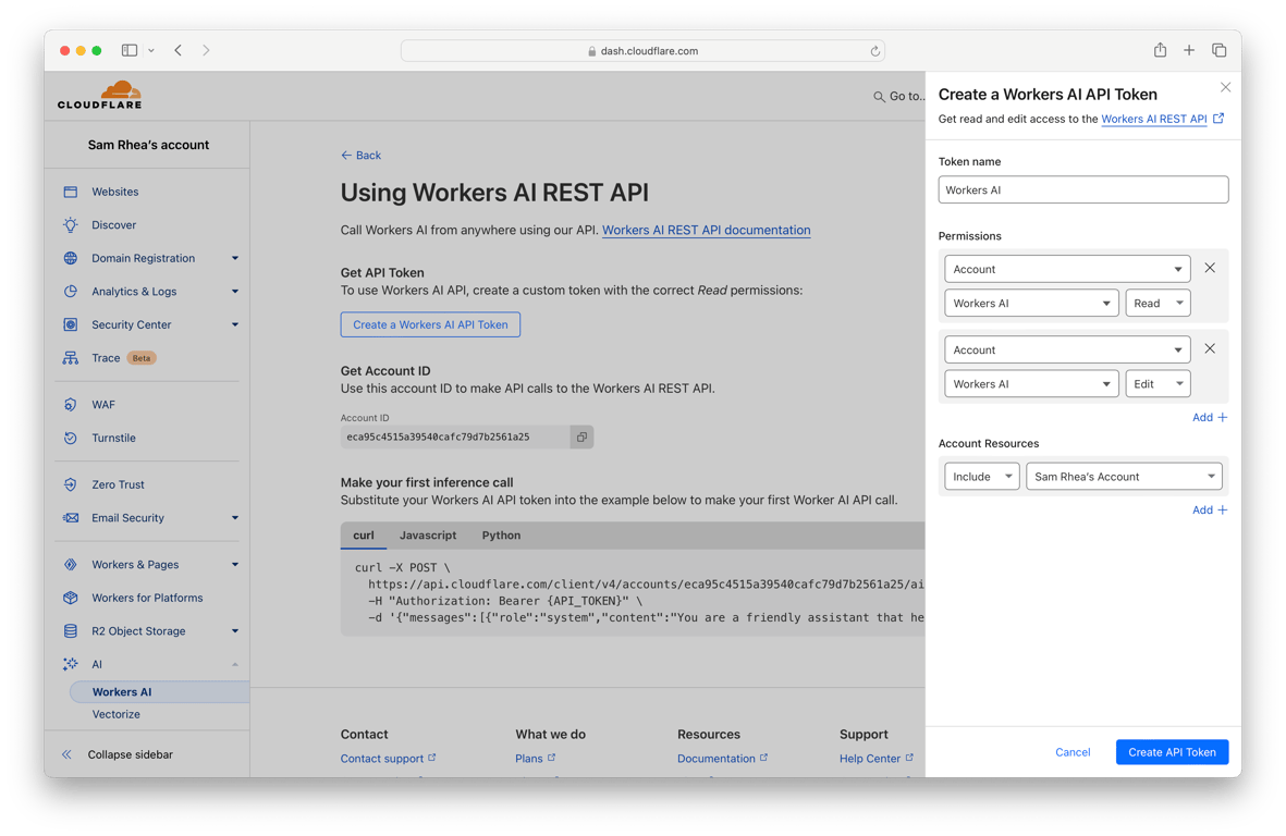 AI Gateway API Token