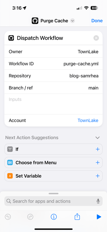 Configure Shortcut