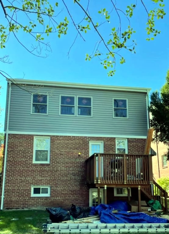 Completed second-story home addition on a Bethesda-area house by Quick Remodels