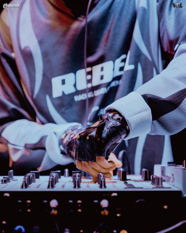 Close-up of a performer mid-set