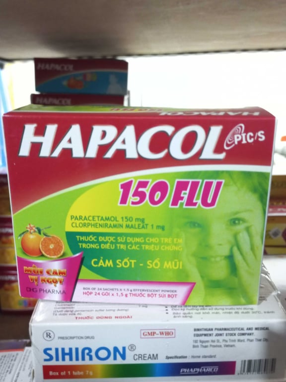 Hapacol 150 flu HẬU GIANG h/ 24 gói