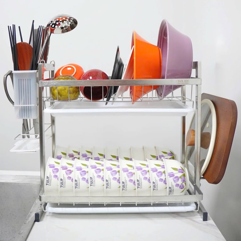 KỆ ÚP CHÉN BÁT INOX 304 GI-HOME - KC02