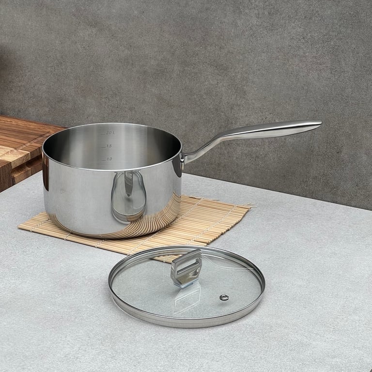 Quánh đúc inox 3 lớp đáy liền Kaiyo  size 16-18cm