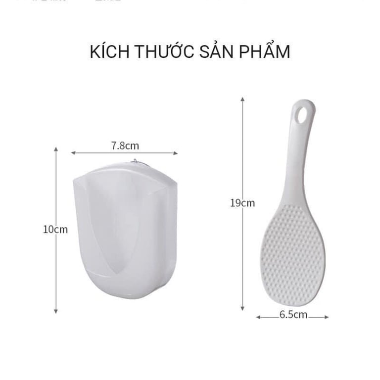 Muôi xới cơm kèm giá đựng Nhật Bản