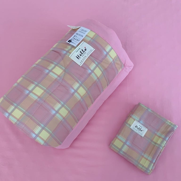 Set tiêu chuẩn 4 món đũi kẻ Basic chăn, ga, gối