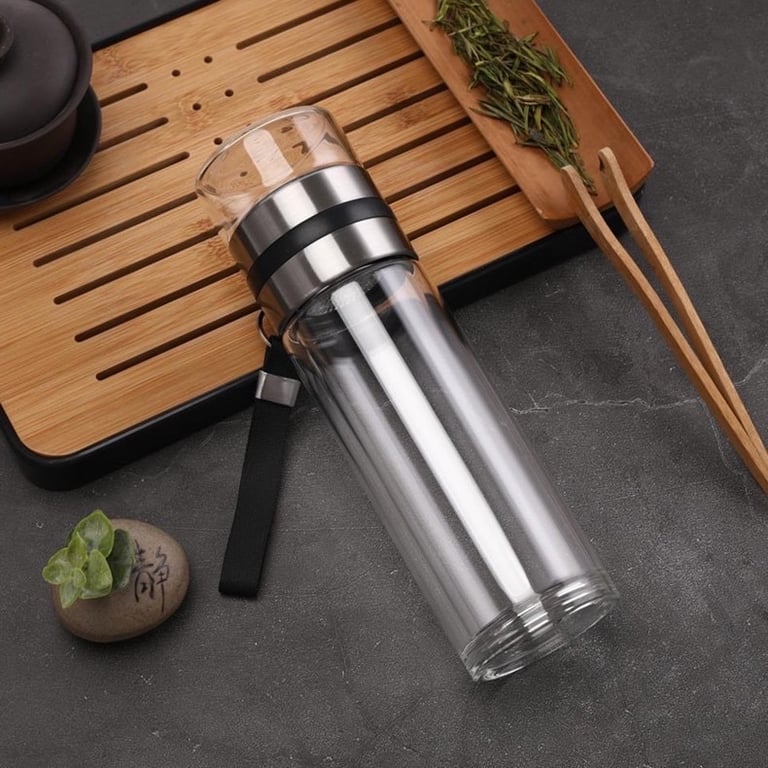 Bình Pha Trà Thủy Tinh 2 Lớp Chịu Nhiệt Lõi Lọc Inox 304