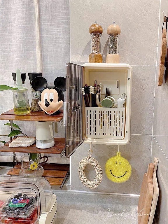 HỘP ĐỰNG ĐŨA THÌA TREO TƯỜNG EJ507