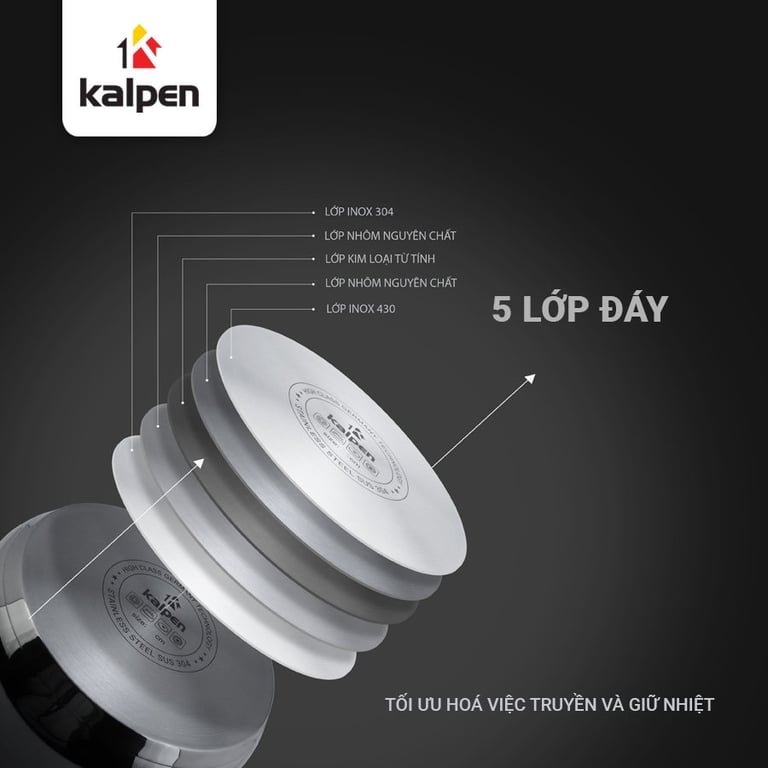 QUÁNH INOX 304 CAO CẤP KALPEN LERMAT L16 SIZE 16CM