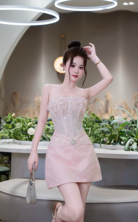 Cup ngực ren hoa đính đá